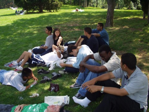 suhaib and ppl at central park